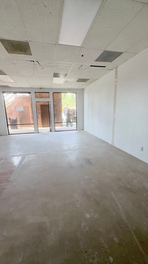 After â€” Retail unit â€” tear-out debris cleared