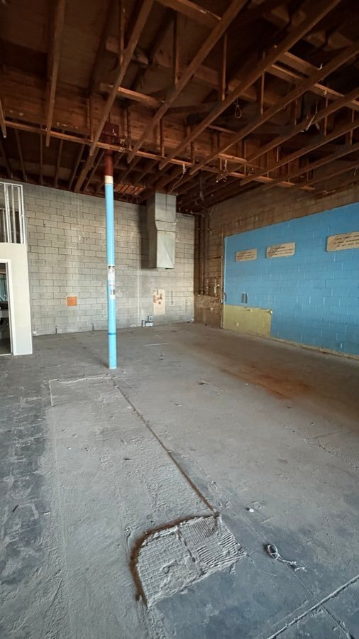 After — Same job — back wall and duct area