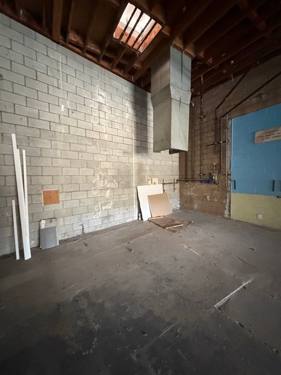 Before — Same job — duct wall