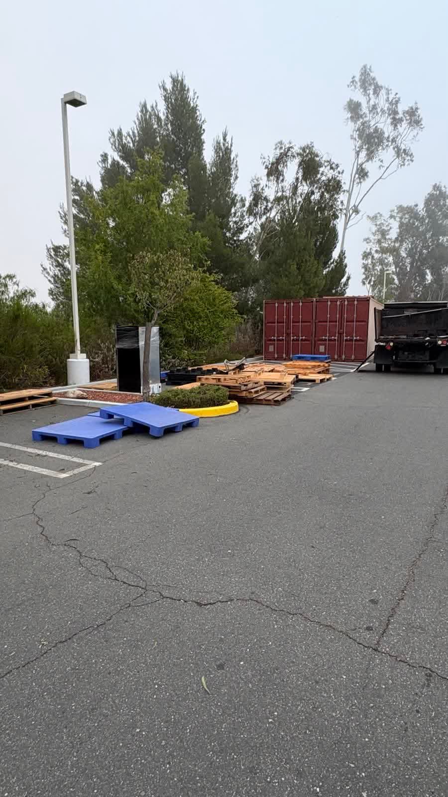 Before — Business park, Moorpark — pallets cleared